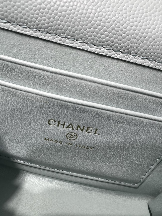 CHANEL CLUTCH WITH CHAIN AP3237 ice blue