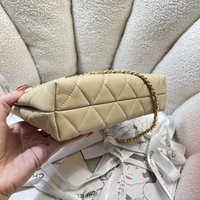 CHANEL Small Tote Lambskin AS6248 apricot