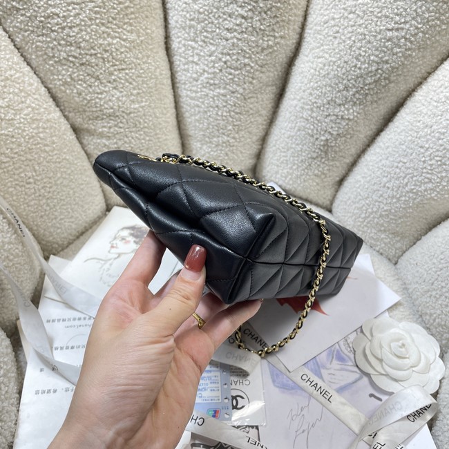 CHANEL Small Tote Lambskin AS6248 black