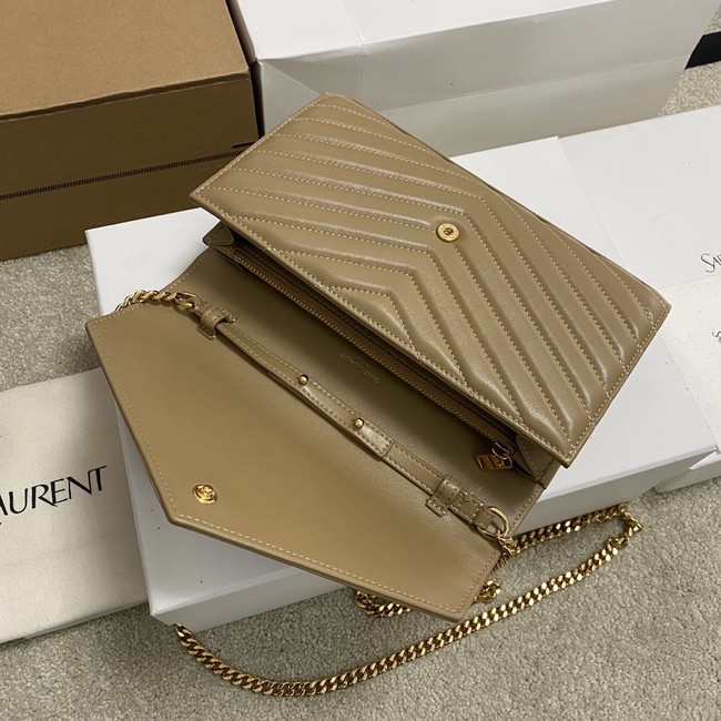 SAINT LAURENT WOC Classic Monogramme Flap Bag 360452 Apricot