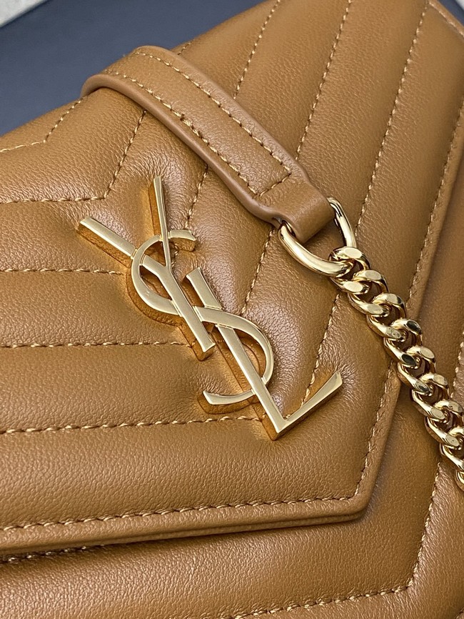 SAINT LAURENT WOC Classic Monogramme Flap Bag 441974 Camel