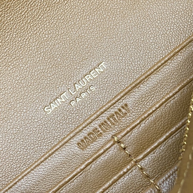 SAINT LAURENT WOC Classic Monogramme Flap Bag 441974 Camel