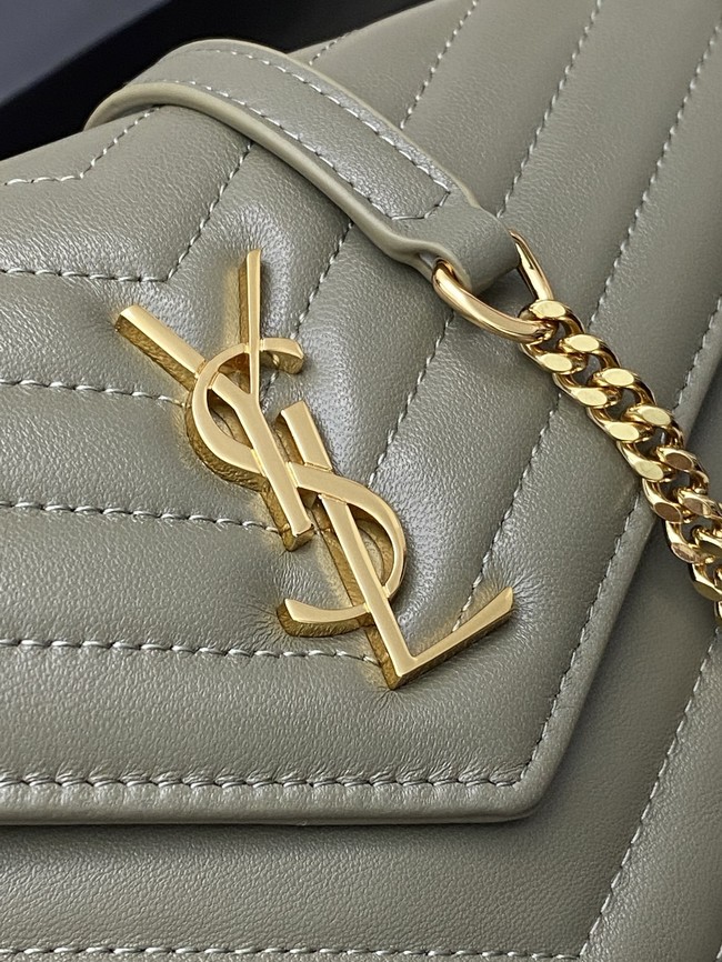 SAINT LAURENT WOC Classic Monogramme Flap Bag 441974 gray