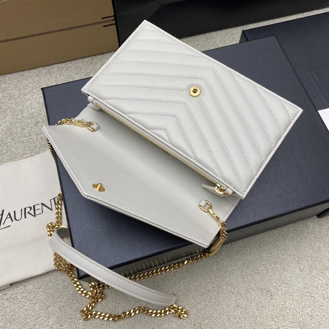 SAINT LAURENT WOC Classic Monogramme Flap Bag 441974 white