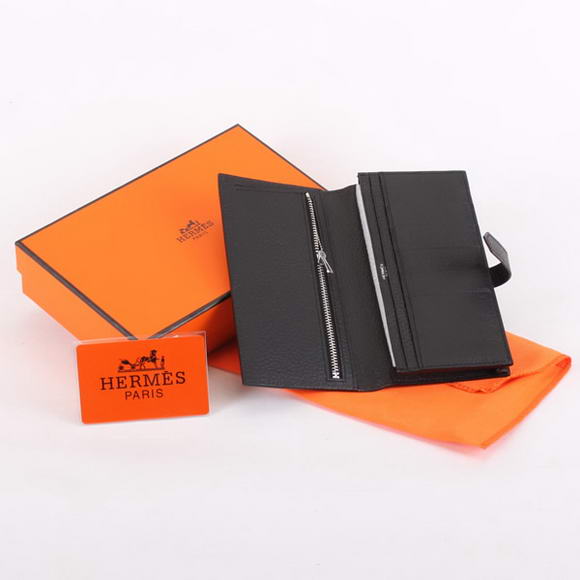 Hermes Bearn Japonaise Bi-Fold A208 Black