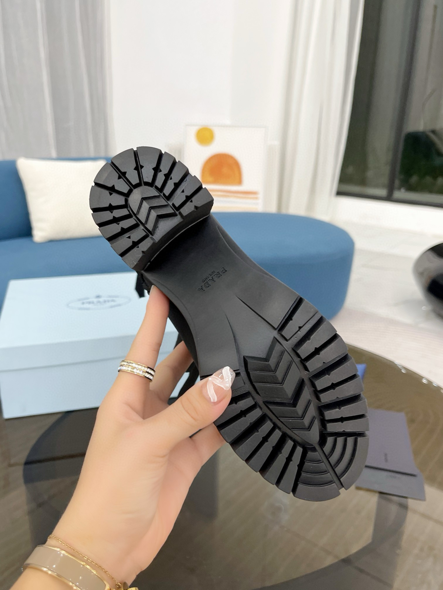 Prada boots heels 7.5CM PD80210 Black 