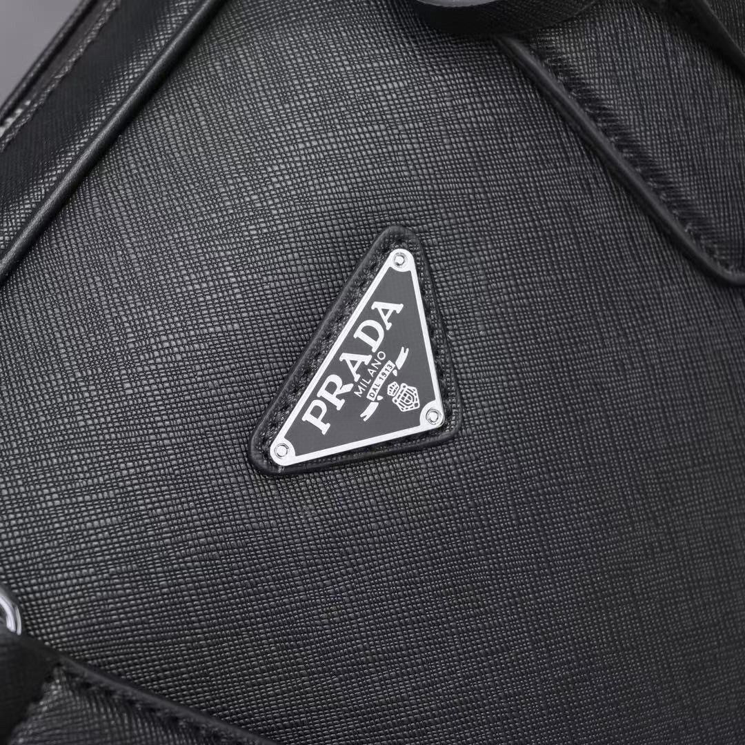 Prada Saffiano Leather Briefcase Bag 1BA238 Black Prada Saffiano Leather Briefcase Bag 1BA238 Black