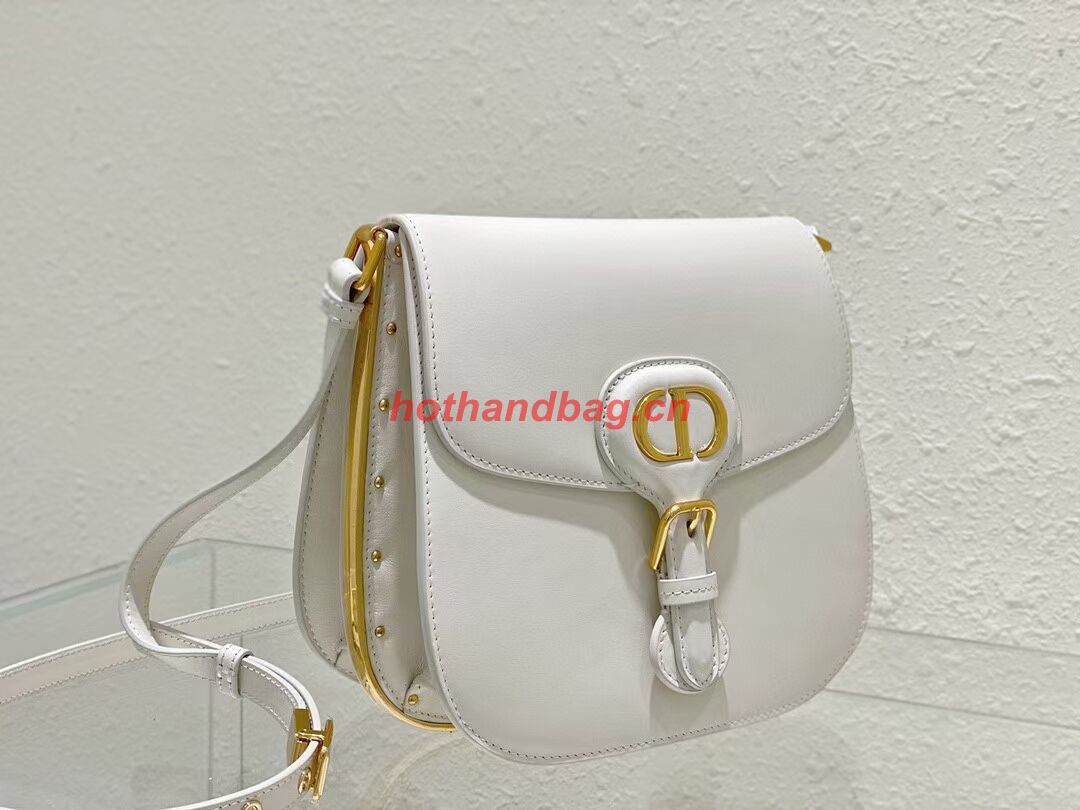 DIOR BOBBY FRAME BAG Cognac-Colored Box Calfskin M9333U white DIOR BOBBY FRAME BAG Cognac-Colored Box Calfskin M9333U white