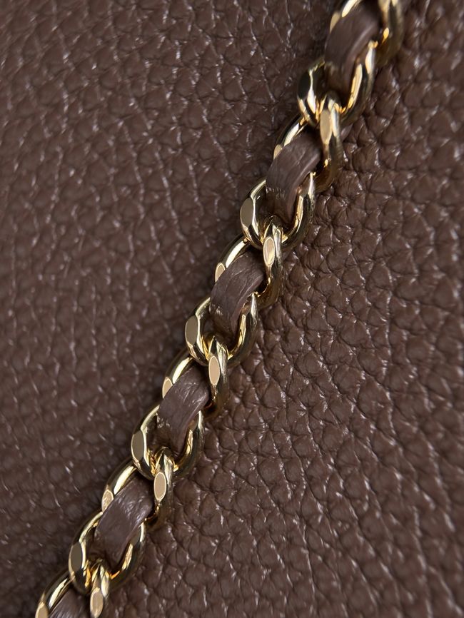 Chanel Large Vanity with chain AS6473 dark brown Chanel Large Vanity with chain AS6473 dark brown