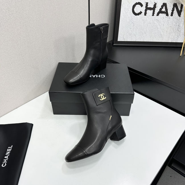 Chanel Mid-Calf Boots Shiny Calfskin 95408-1 Chanel Mid-Calf Boots Shiny Calfskin 95408-1