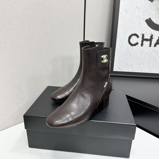 Chanel Mid-Calf Boots Shiny Calfskin 95408-3