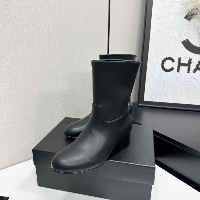 Chanel Mid-Calf Boots Shiny Calfskin 95410-4