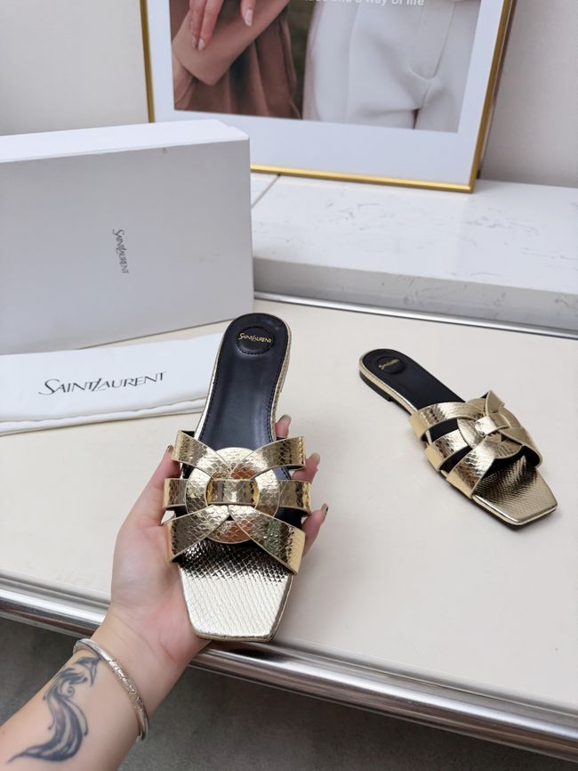 Saint Laurent tribute SANDALS in smooth leather 875936-12
