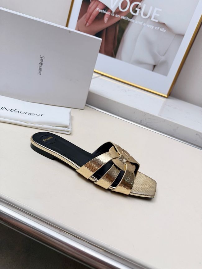 Saint Laurent tribute SANDALS in smooth leather 875936-12