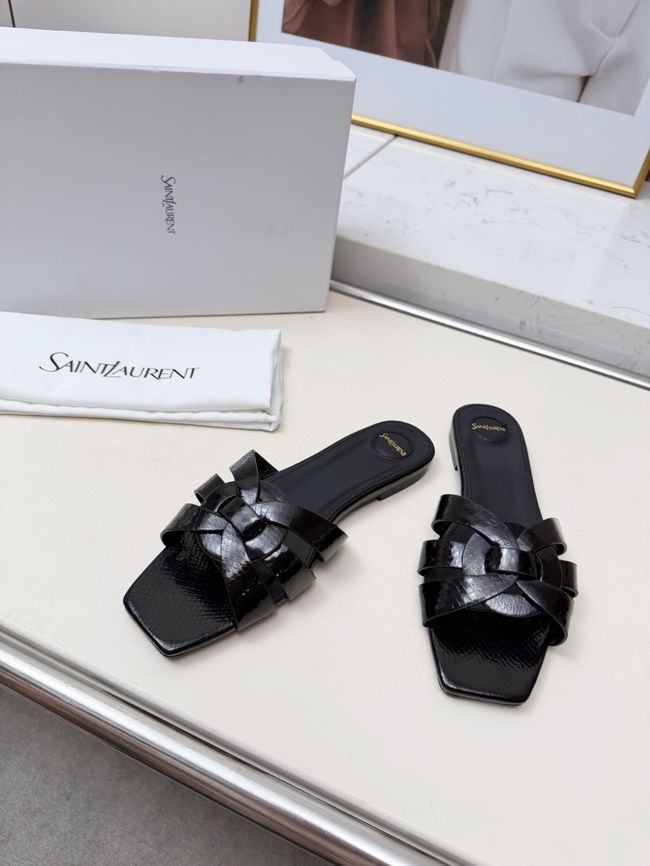 Saint Laurent tribute SANDALS in smooth leather 875936-5